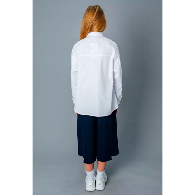 Блузка школьная для девочки Deloras C64205 белая 3
