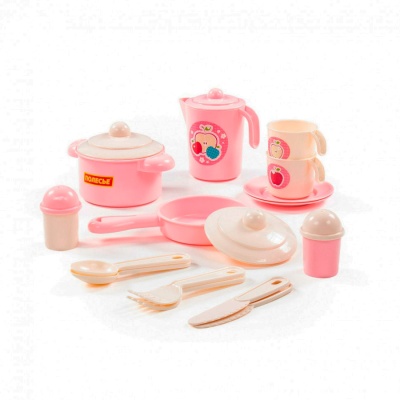 Набор детской посуды Настенька 18 элементов Полесье 79923 2