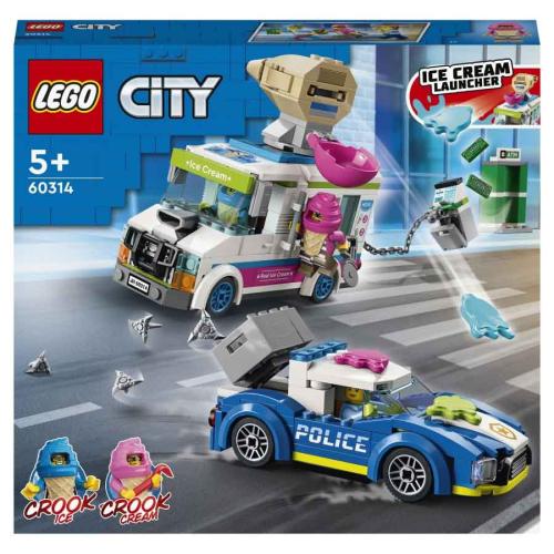 Конструктор Lego City Погоня полиции за грузовиком с мороженым lego 60314 фото 4