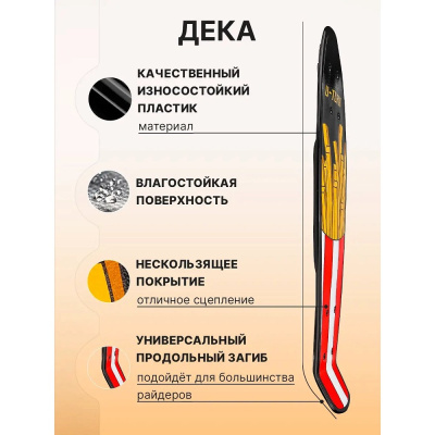 Скейтборд-пенниборд U-Turn Картошка фри СКБ-3401 чёрный 05