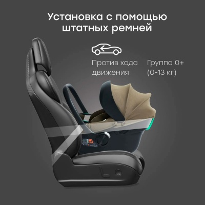Автокресло 0-13 кг Happy Baby Safer dark olive 5