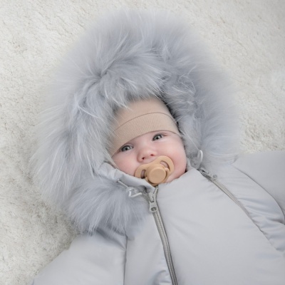 Комбинезон зимний Дивини-1 KinderLitto 885(Зима-Д1)-54 светло-серый 02