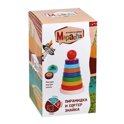 Пирамидка-сортер Знайка Mapacha 76826