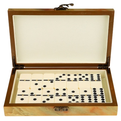 Домино в деревянной коробке Мрамор Miland ИГН-0304 2