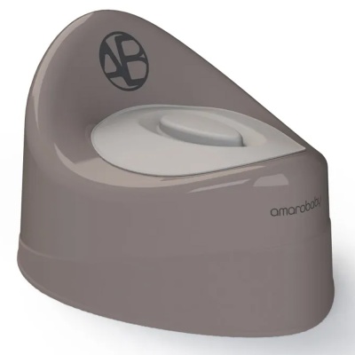 Горшок детский с крышкой  AMAROBABY Fort, серый