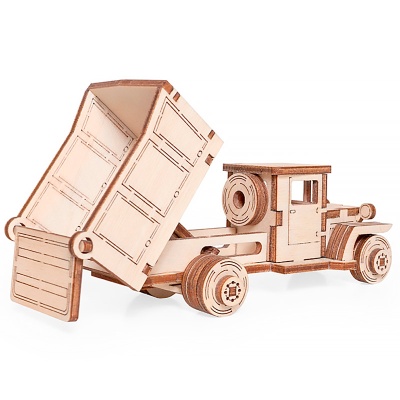 Конструктор деревянный Грузовик ЛТ самосвал 48 деталей Lemmo 0080 3
