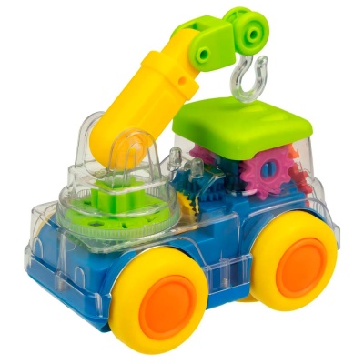 Автокран прозрачный со световыми и звуковыми эффектами Движок 1toy Т23921 2