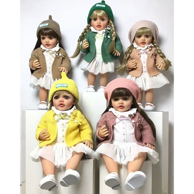 Интерактивная кукла Реборн Малышка в платьице Yeez Wood JX-298-25