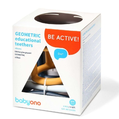 Набор силиконовых прорезывателей Geometric BabyOno 514 1