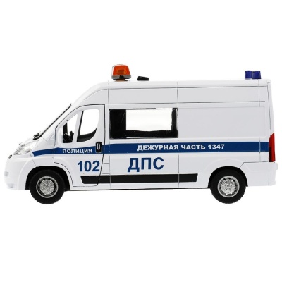 Машинка металлическая Citroen Jumper Полиция Технопарк JUMPER-14SLPOL-WH 03