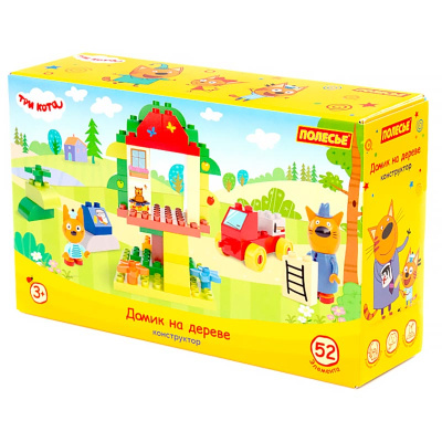 Конструктор Макси Три кота Домик в деревне 52 элемента Полесье 61380 4