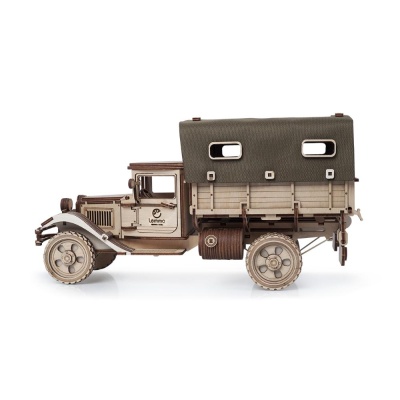 Деревянный 3D конструктор Lemmo 0110 Грузовик с тентом 02