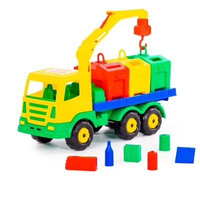 Игрушечная машинка Престиж Автомобиль-контейнеровоз Полесье 44181 1