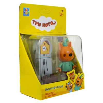 Конструктор Три Кота Компот c часами 1toy Т19858 2