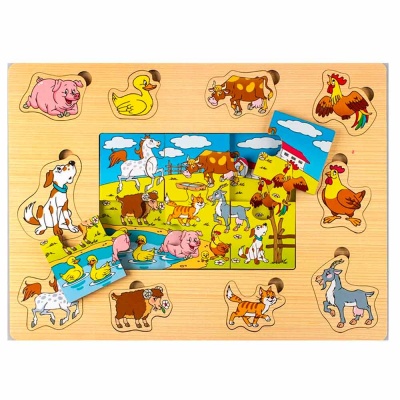 Игра из дерева Весёлое лото На ферме Step puzzle 89606 1