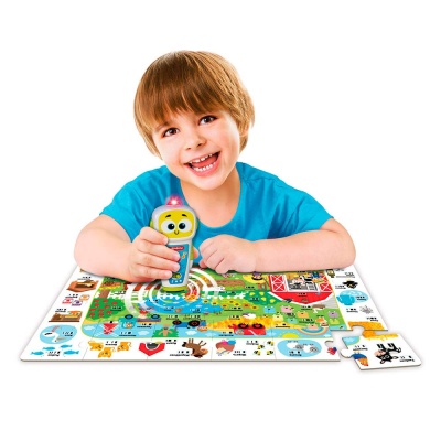 Говорящий обучающий робот Ферма Первые знания 500 игр Азбукварик 3167B белый 3