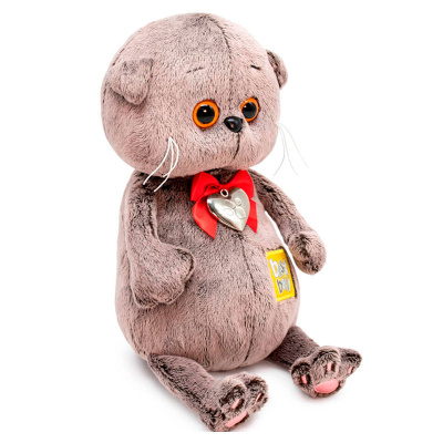 Мягкая игрушка Кот Басик Baby с сердцем-подвеской Budi Basa BB-134 2