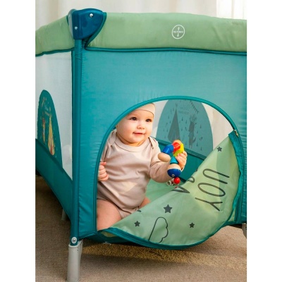 Манеж-кровать Amarobaby Multiform Hello Bear прямоугольный серый