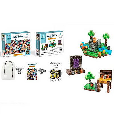 Конструктор Магнитный 90 кубиков Zhorya ZY1875336 2