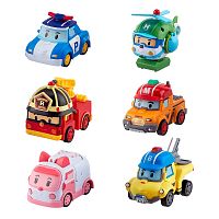 Набор машинок трансформеров Robocar Poli 6 штук Silverlit ZR-915