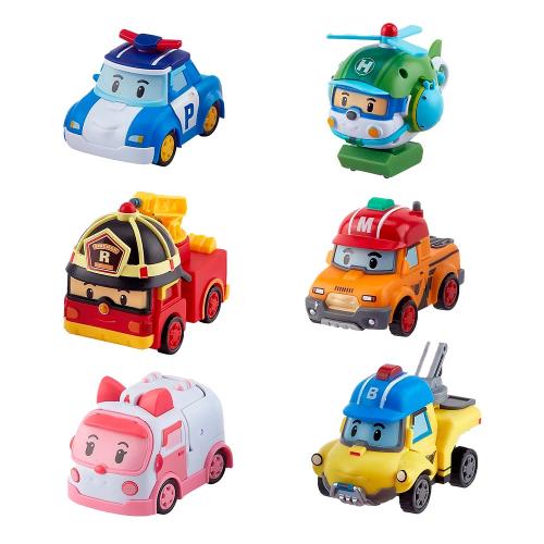 Набор машинок трансформеров Robocar Poli 6 штук Silverlit ZR-915