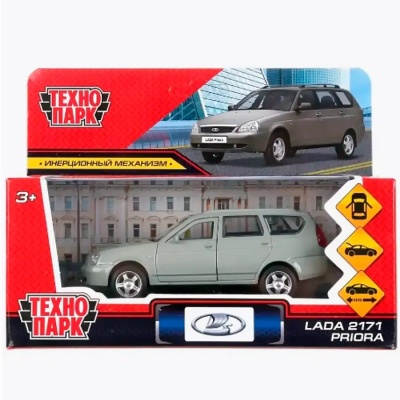 Машина металлическая инерционная Lada Priora 12 см Технопарк PRIORAWAG-12-SR 4