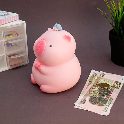 Копилка детская Capybara Frog Friend iLikegift BB2574-9B pink 2