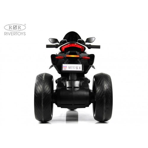 Детский электромотоцикл RiverToys М777БХ белый фото 8