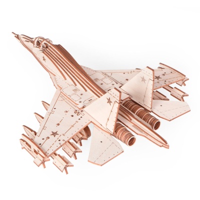 Конструктор из дерева Самолет истребитель 110 деталей Lemmo СУ-30 2