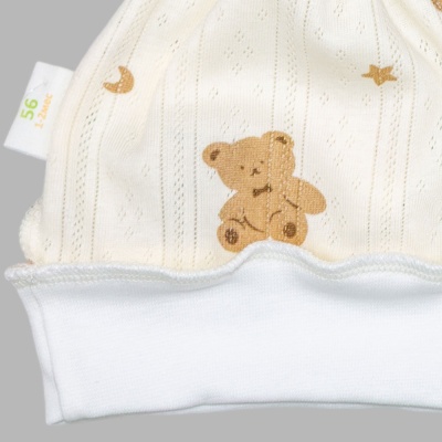 Шапочка-узелок Мишки Чуди Кидс 400325Б-15 молочный 02