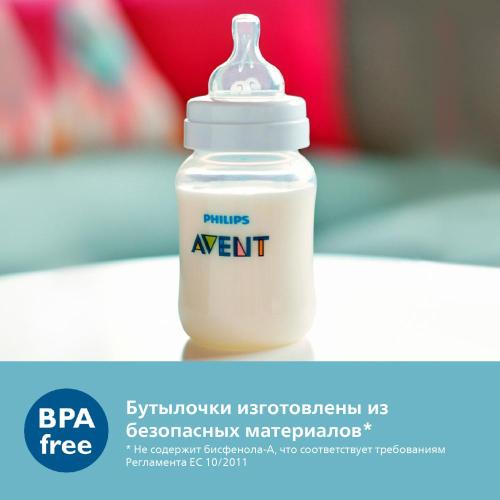 Бутылочка для кормления Anti-colic 260 мл 2 шт Philips Avent SCY103/02 фото 5