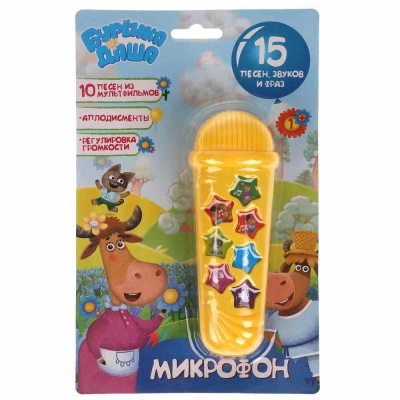 Музыкальная игрушка Микрофон Бурёнка Даша Умка HT864-R2