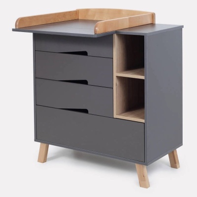 Комод пеленальный с органайзером Rant Lago Pro 800/4 Moon Grey