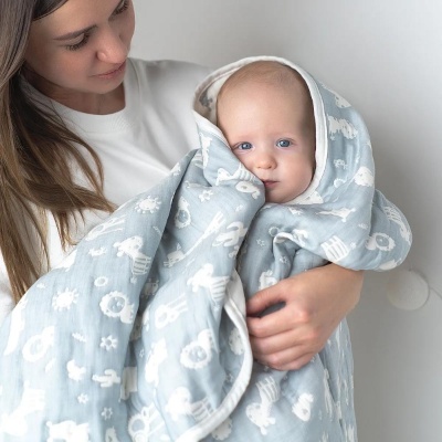 Плед детский Зверюшки Perina ПЛ-01.2 голубой