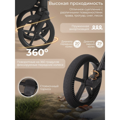 Коляска 2 в 1 Sweet Baby Orso SBL Black
