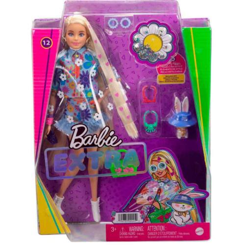 Кукла Barbie Экстра в одежде с цветочным принтом Barbie HDJ45 фото 6