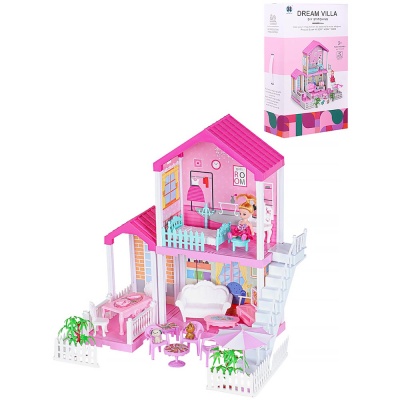 Домик для кукол Вилла с куклой 10 см Наша игрушка 2013225 4