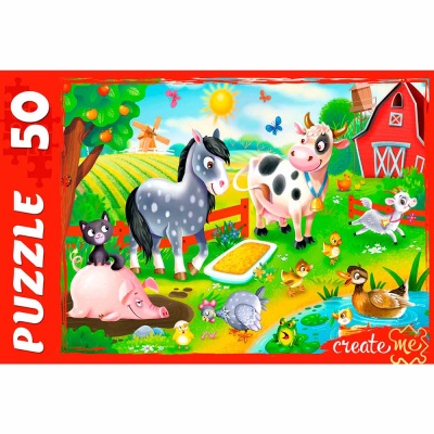 Пазлы Моя ферма Рыжий кот УК50-5657  1