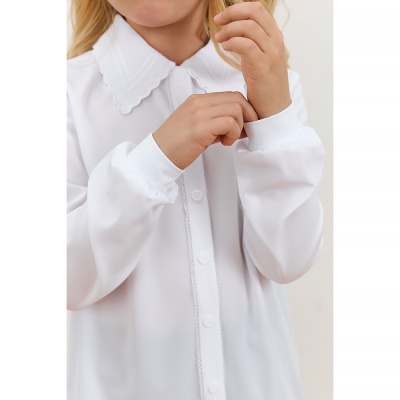 Блузка школьная для девочки Deloras C64276 молочная 5