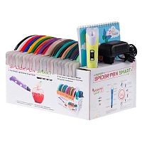 Набор Spider Pen 3D ручка пластик трафареты Наша игрушка SP-BOX-Y желтая