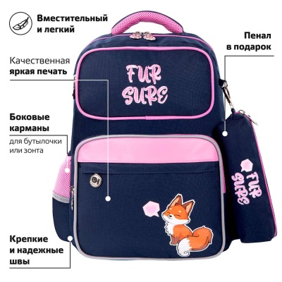 Рюкзак Nice fox Complete с пеналом в комплекте Юнландия 270664 2
