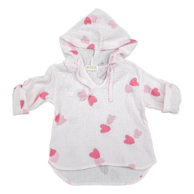 Рубашка Сердечки Чуди Кидс 087525-1 розовый 02