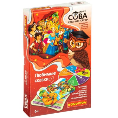 Настольная игра-викторина Умная Сова Любимые сказки 4 Bondibon ВВ4840