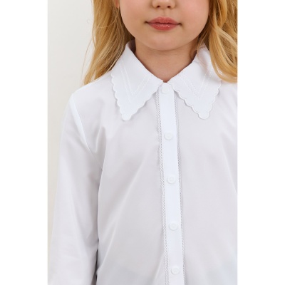 Блузка школьная для девочки Deloras C64276 молочная 4