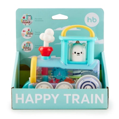 Игрушка паровоз Happy Train Happy Baby 331909 yellow 2