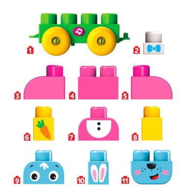 Конструктор для малышей Talky Blocks кнопочка Зайчик Азбукварик 2
