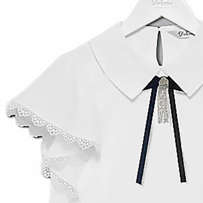 Блузка школьная для девочки Deloras Z64337S белая 2