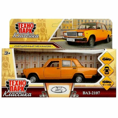 Машина металлическая инерционная ВАЗ 2107 12 см Технопарк 2107-12-YE 4