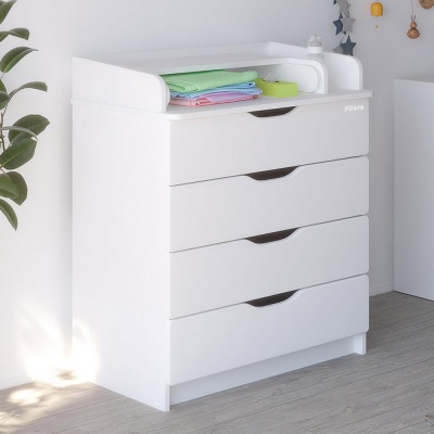 Комод раскладной Wood Pituso 804 ПВХ белый-аляска 2