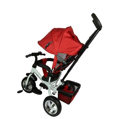 Велосипед трёхколёсный с родительской ручкой Velobibi Венера ВЛ-0685 красный фото 3
